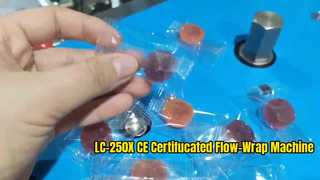 Certyfikat CE LC-250X Gummy Candy / QQ Candy / QQ Gummy / Chewy Candy Pozioma maszyna do pakowania przepływowego